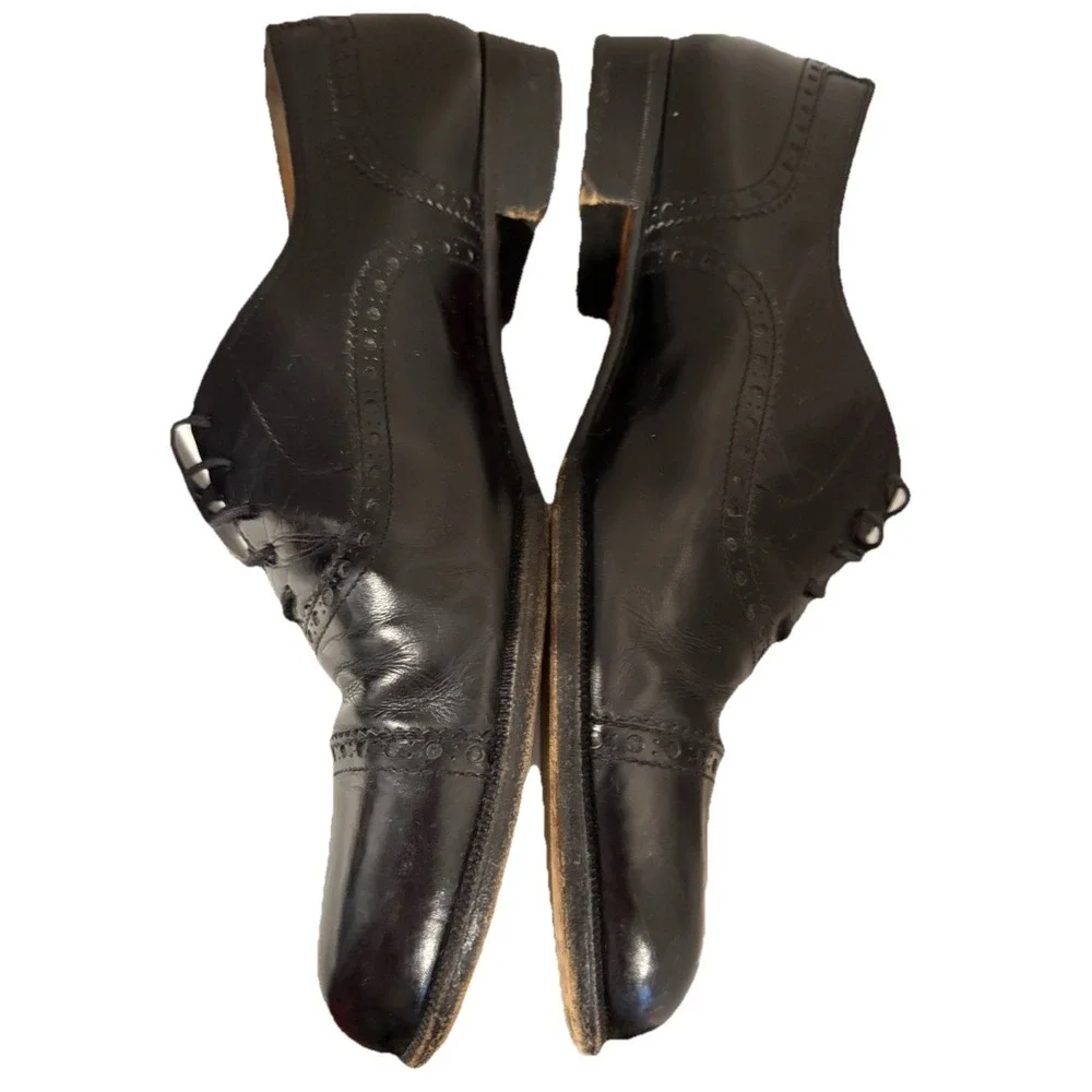 Cole Haan Shoes Mens Cap Toe Oxford 9 1/2 D Black Lace Up Business Dress 1658‎